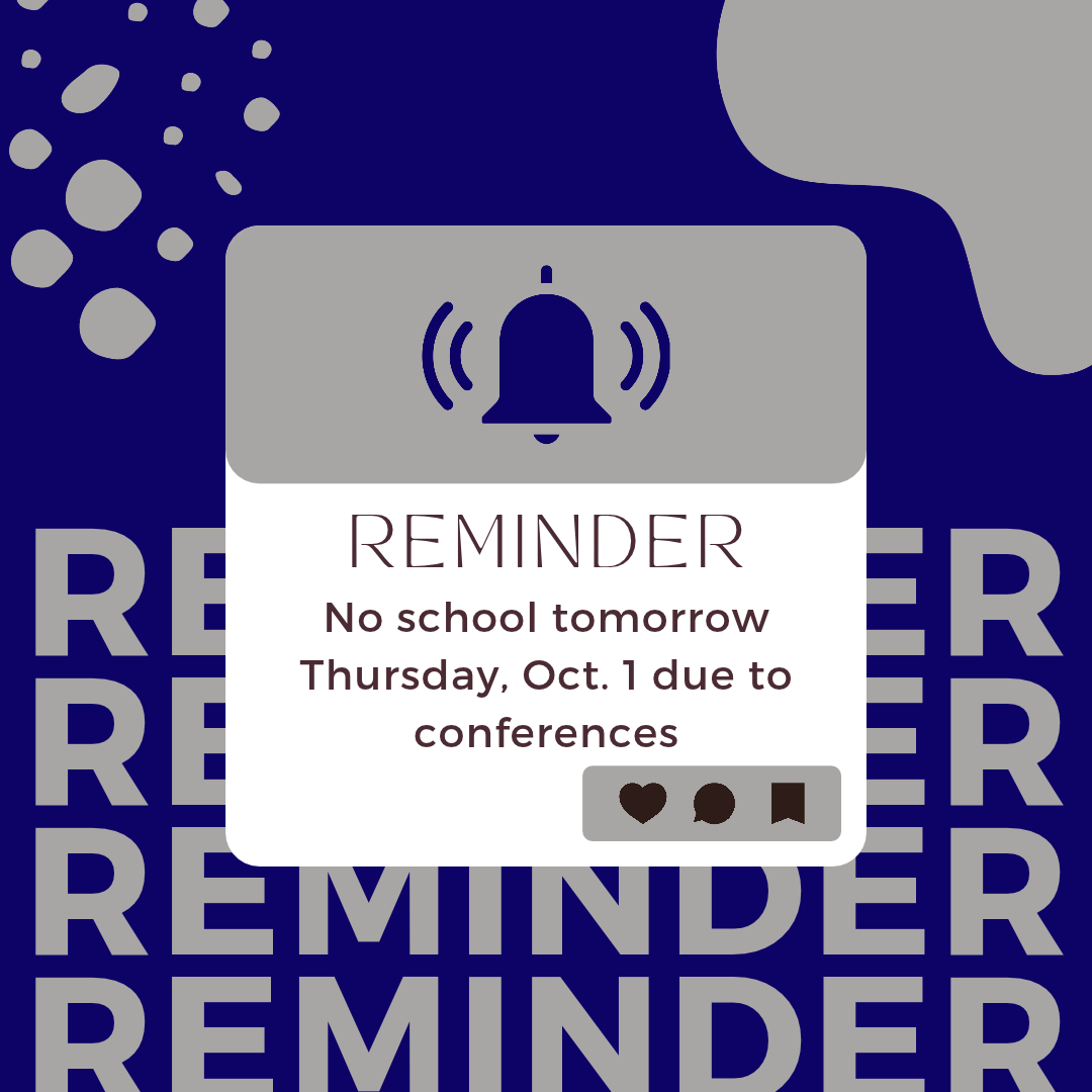 📣 REMINDER, South Families!