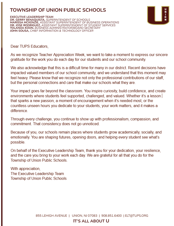 Teacher Appreciation Week