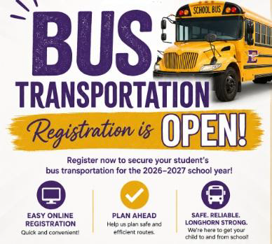 Bus Transportation Registration is Now Open 