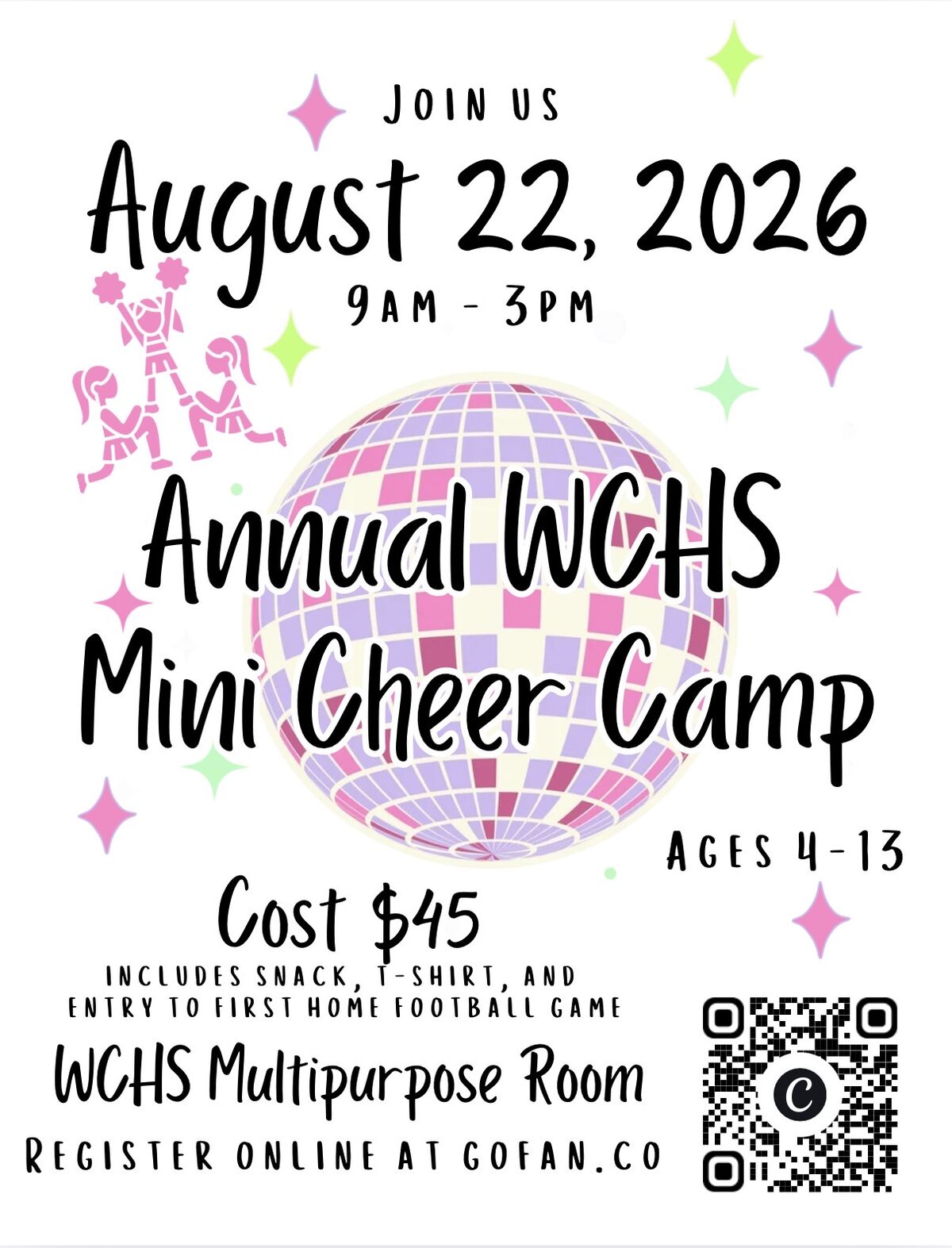 Mini Cheer Camp this Saturday