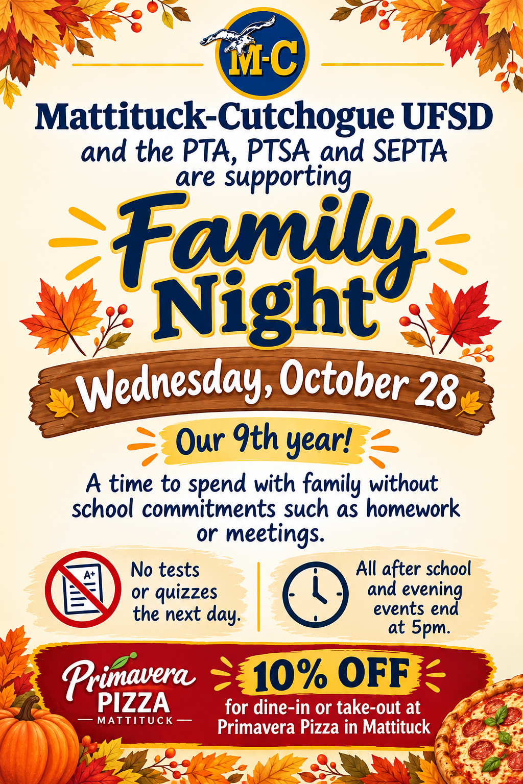 Mark Your Calendar for District-Wide Family Night! 
