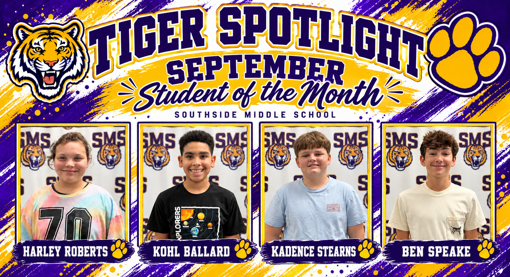 🐯💜💛 Students of the Month! 💛💜🐯