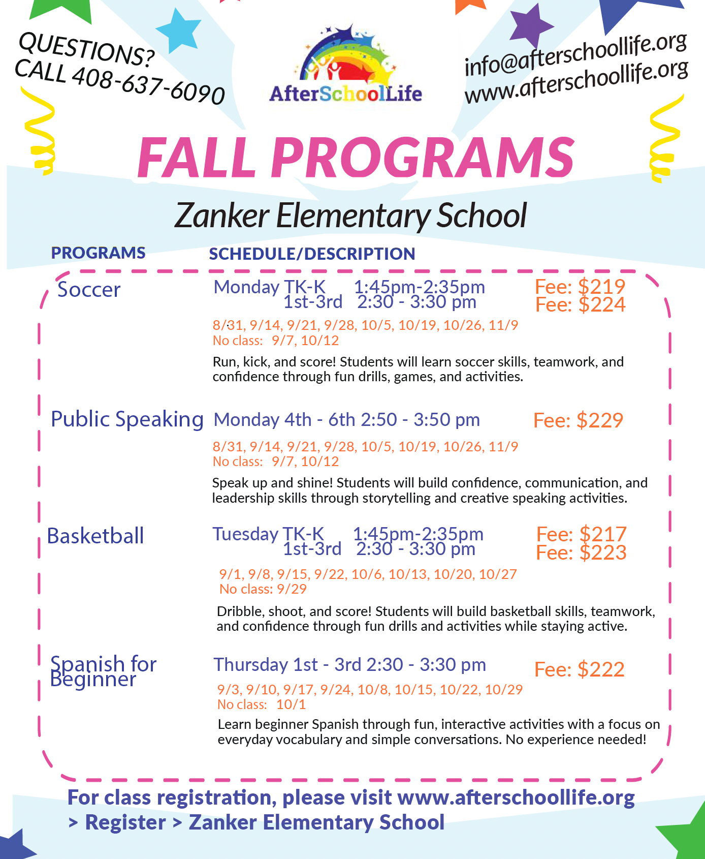 Afterschool Enrichment Classes