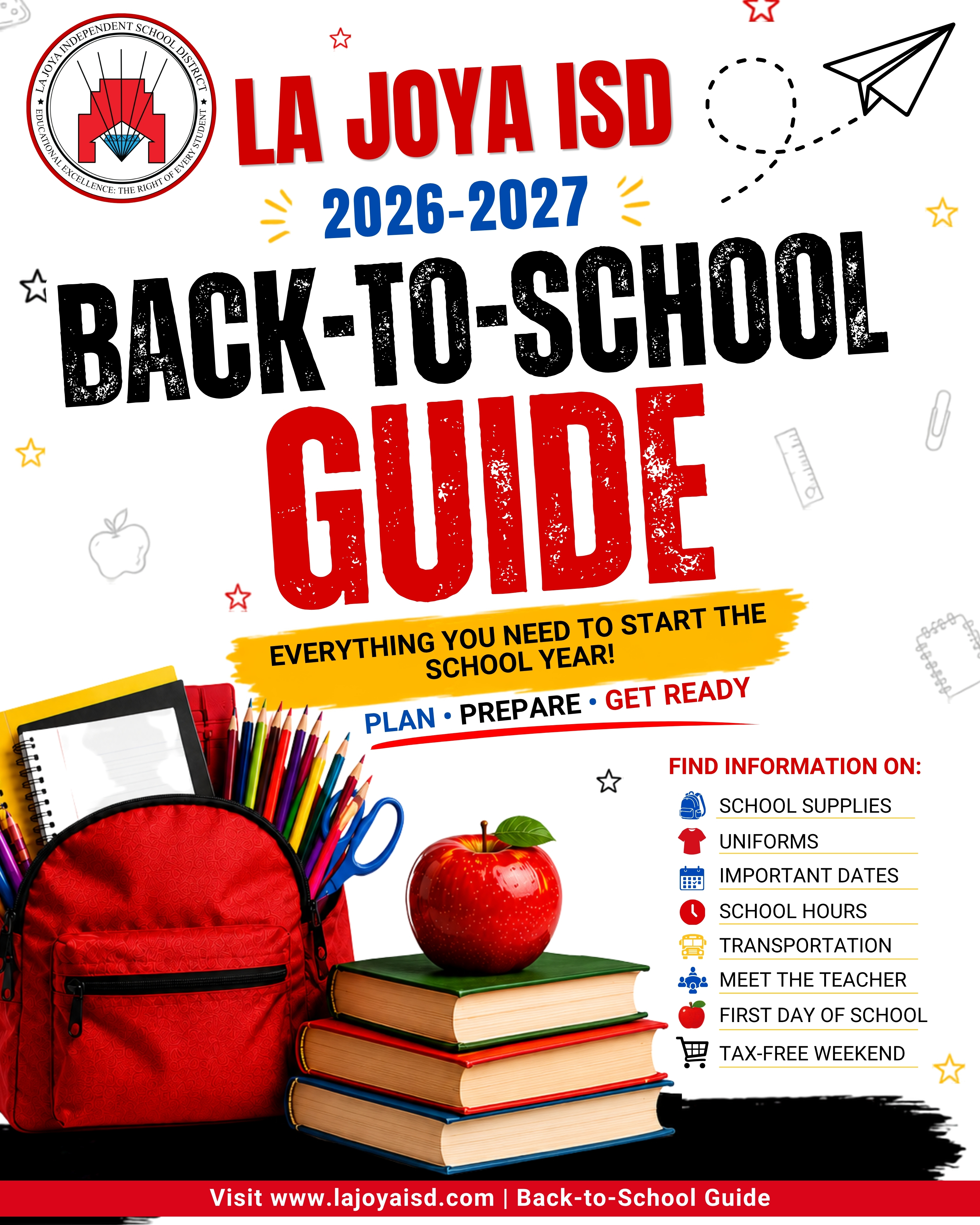 🎒📚 Get Ready for the 2026–2027 School Year! 🎒📚 ¡Prepárese para el Año Escolar 2026–2027!