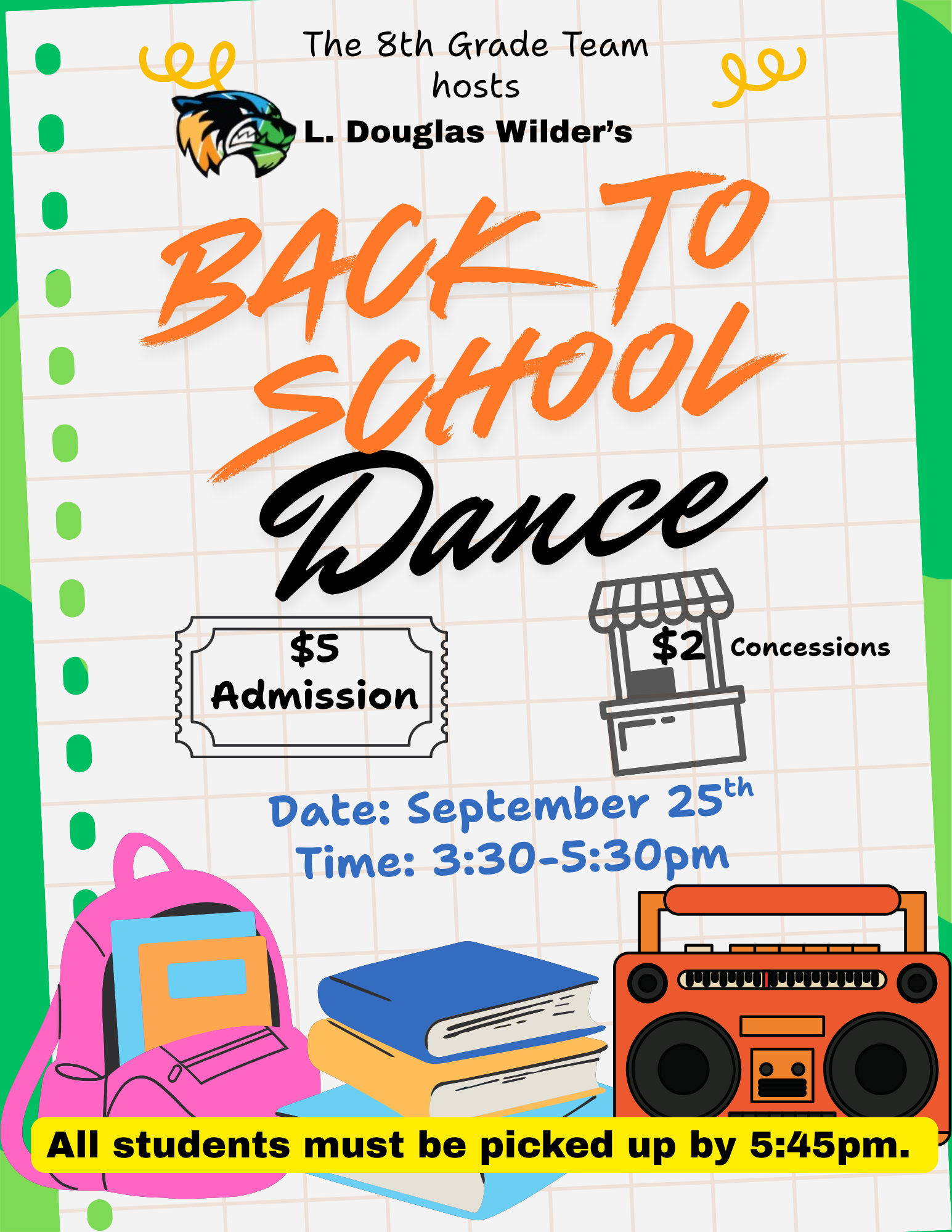 back to school dance flyer
