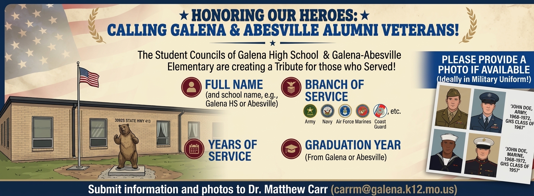 Honoring Our Heroes: Galena & Abesville Alumni Military Tribute