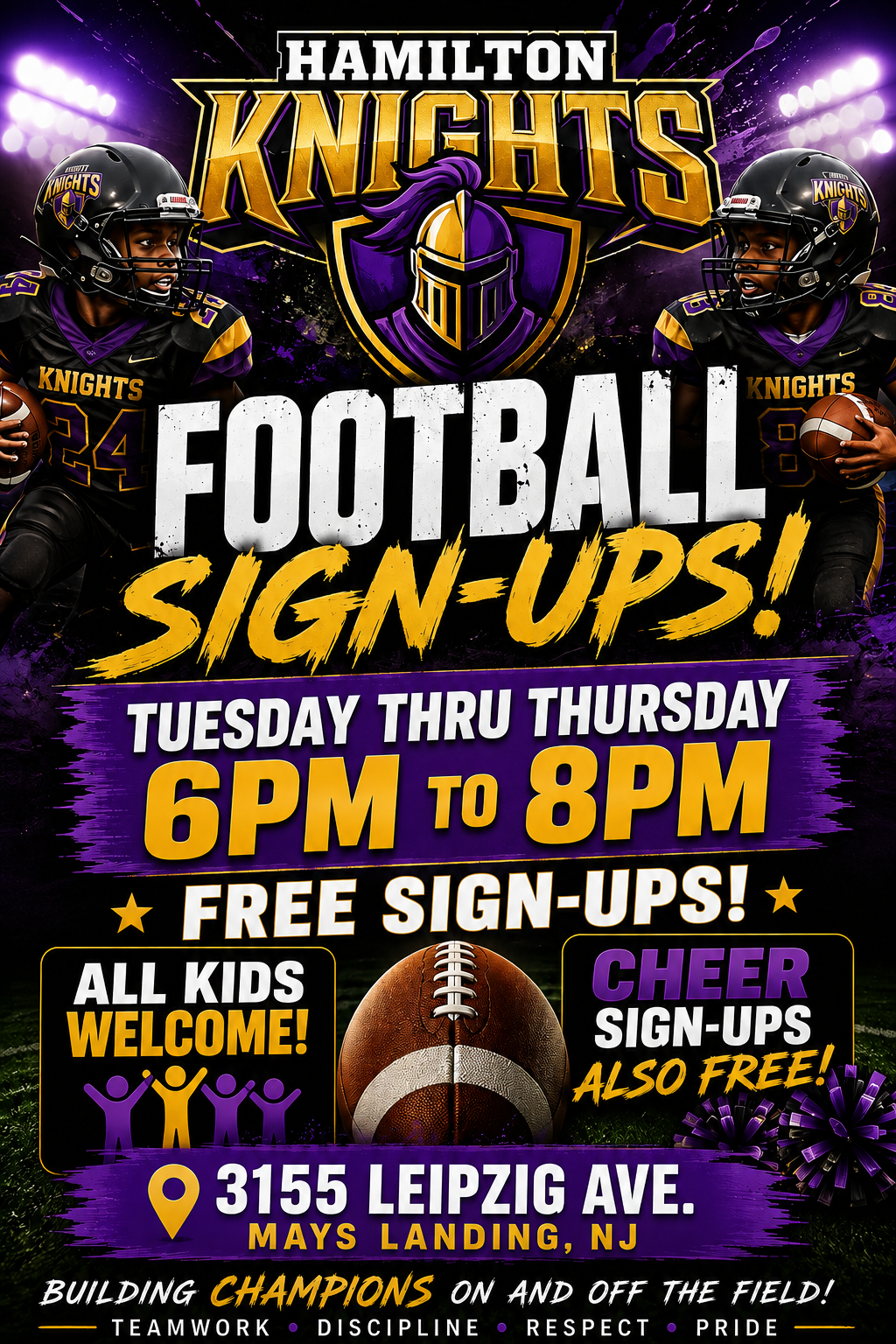 Hamilton Knights Football Registration Info