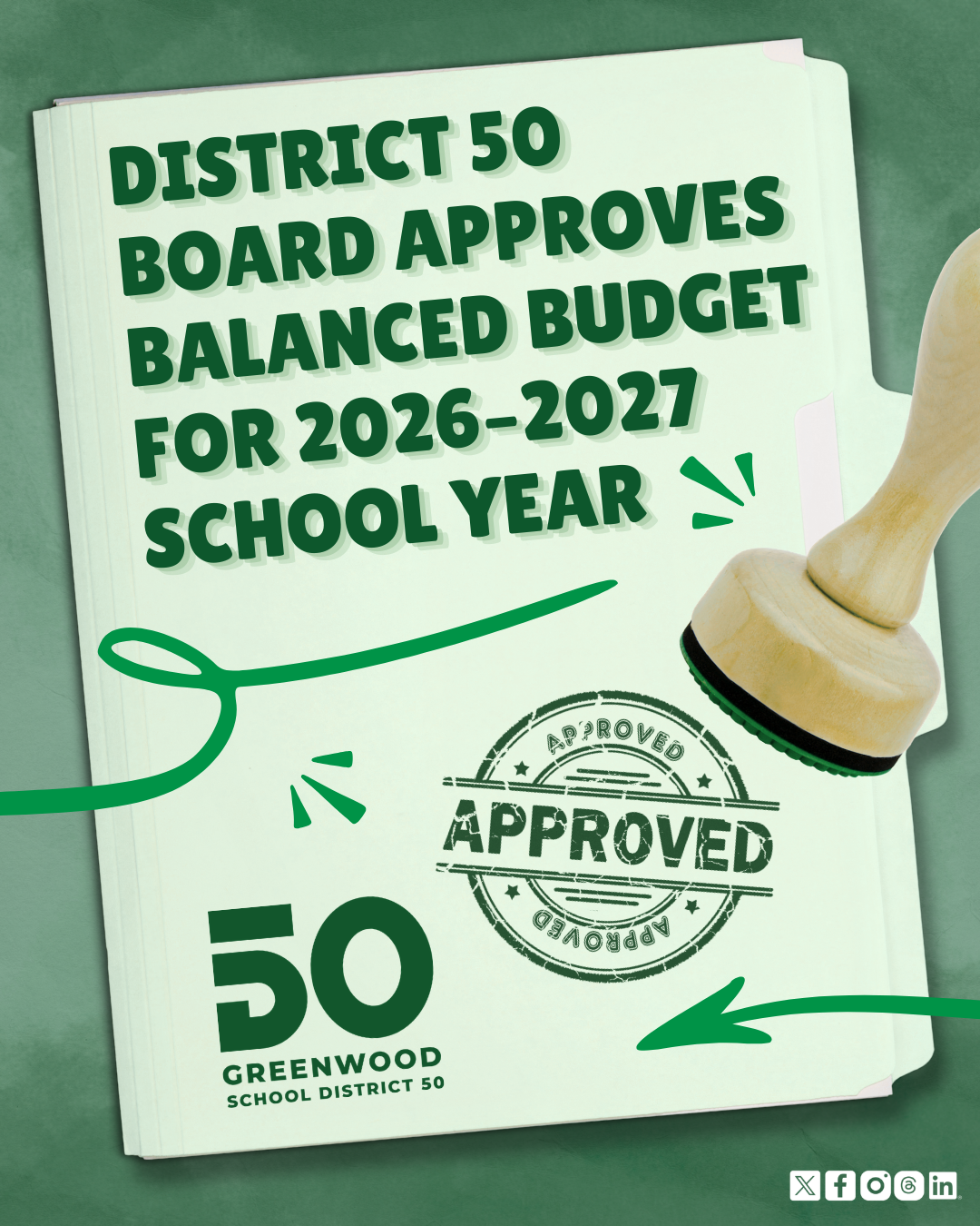 Greenwood School District 50 Board Approves Balanced 2026–2027 Budget