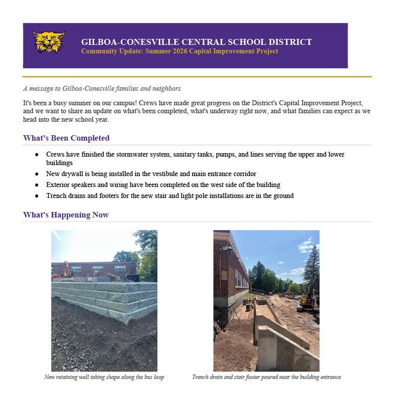Summer 2026: Community Construction Update