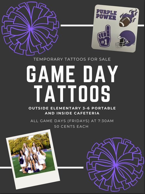 Game Day Temporary Tattoos