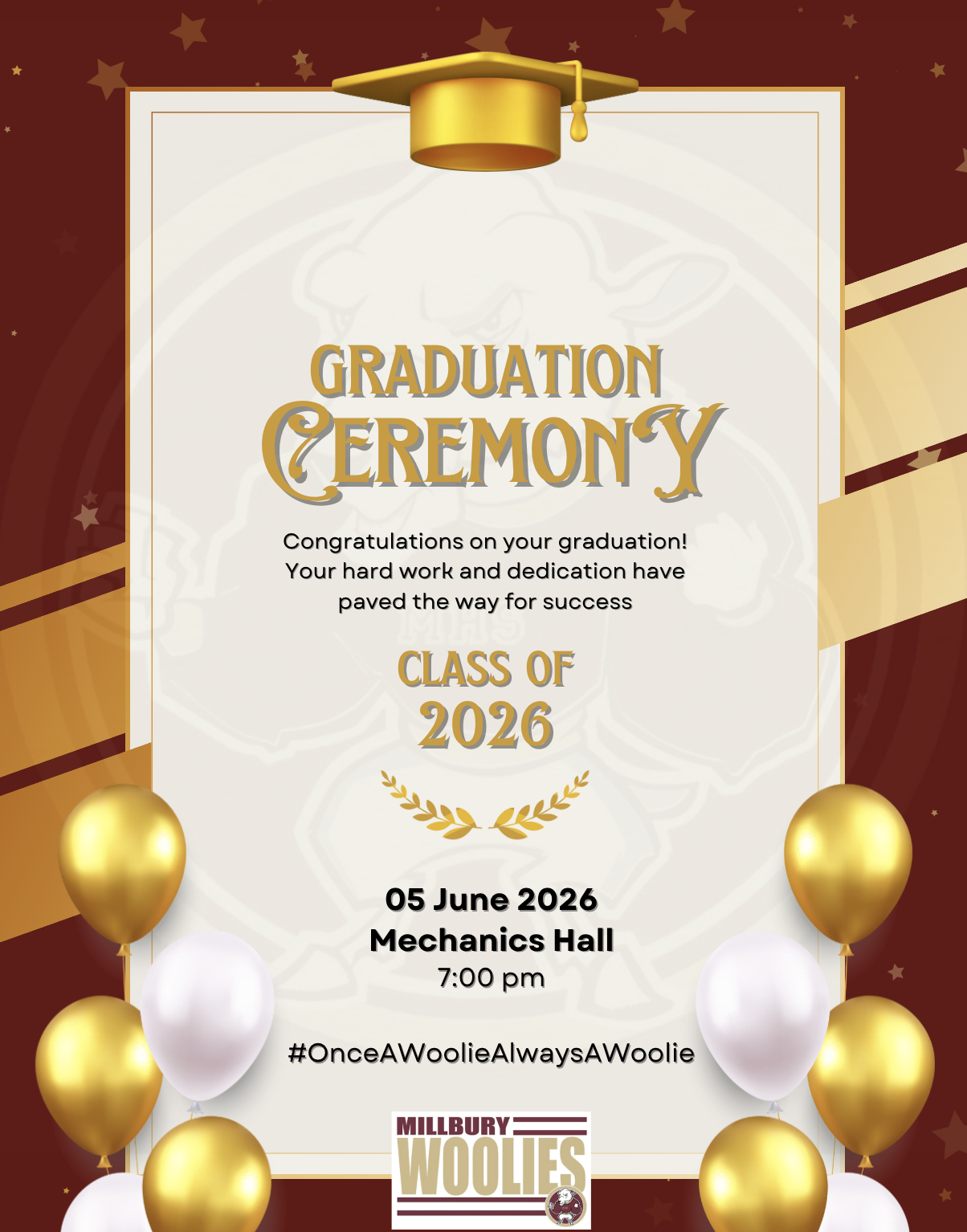 Class of 2026 Rehearsal Schedule