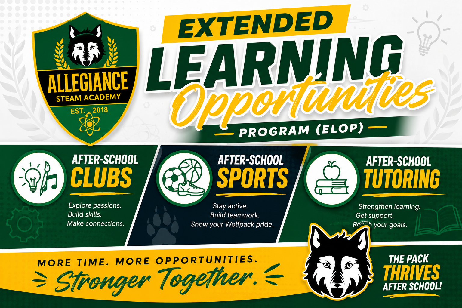 📣 Now Enrolling Session 1 : ASA After-School Clubs & Sports Through ELOP!