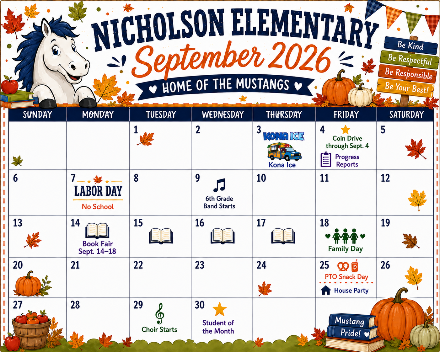SEPTEMBER 2026 CALENDER 