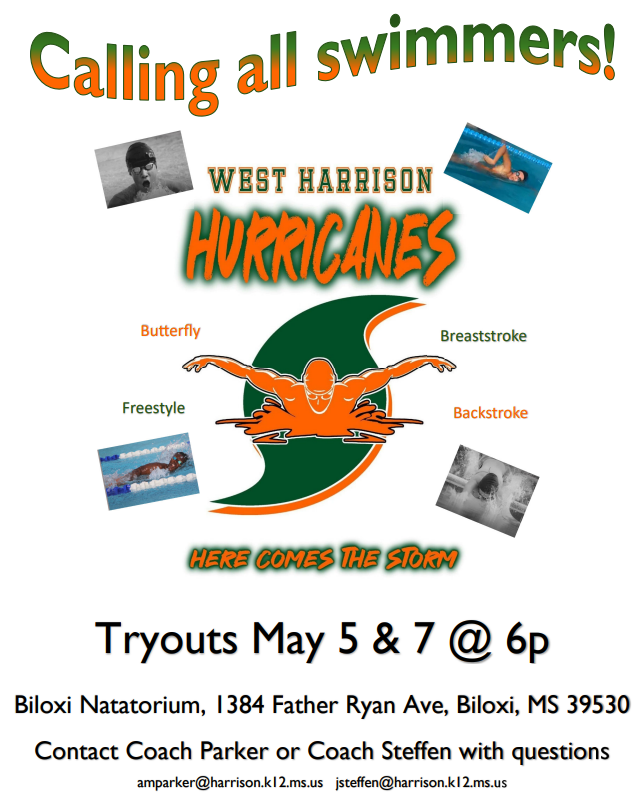 2026-2027 West Harrison Middle School Swim Tryouts