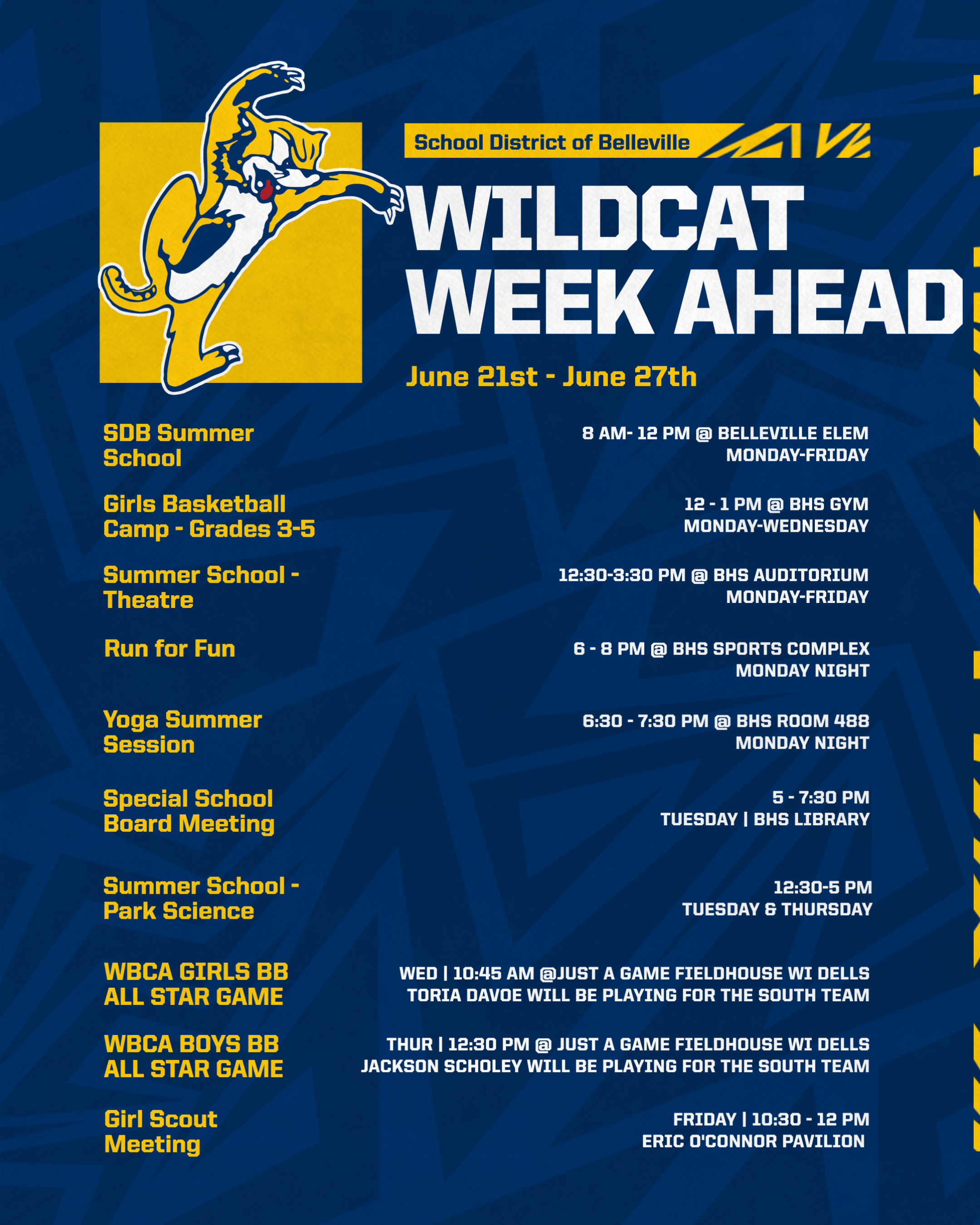 Wildcat Week Ahead