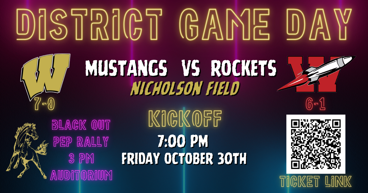 Game Day Info & Ticket Link. GO MUSTANGS!
