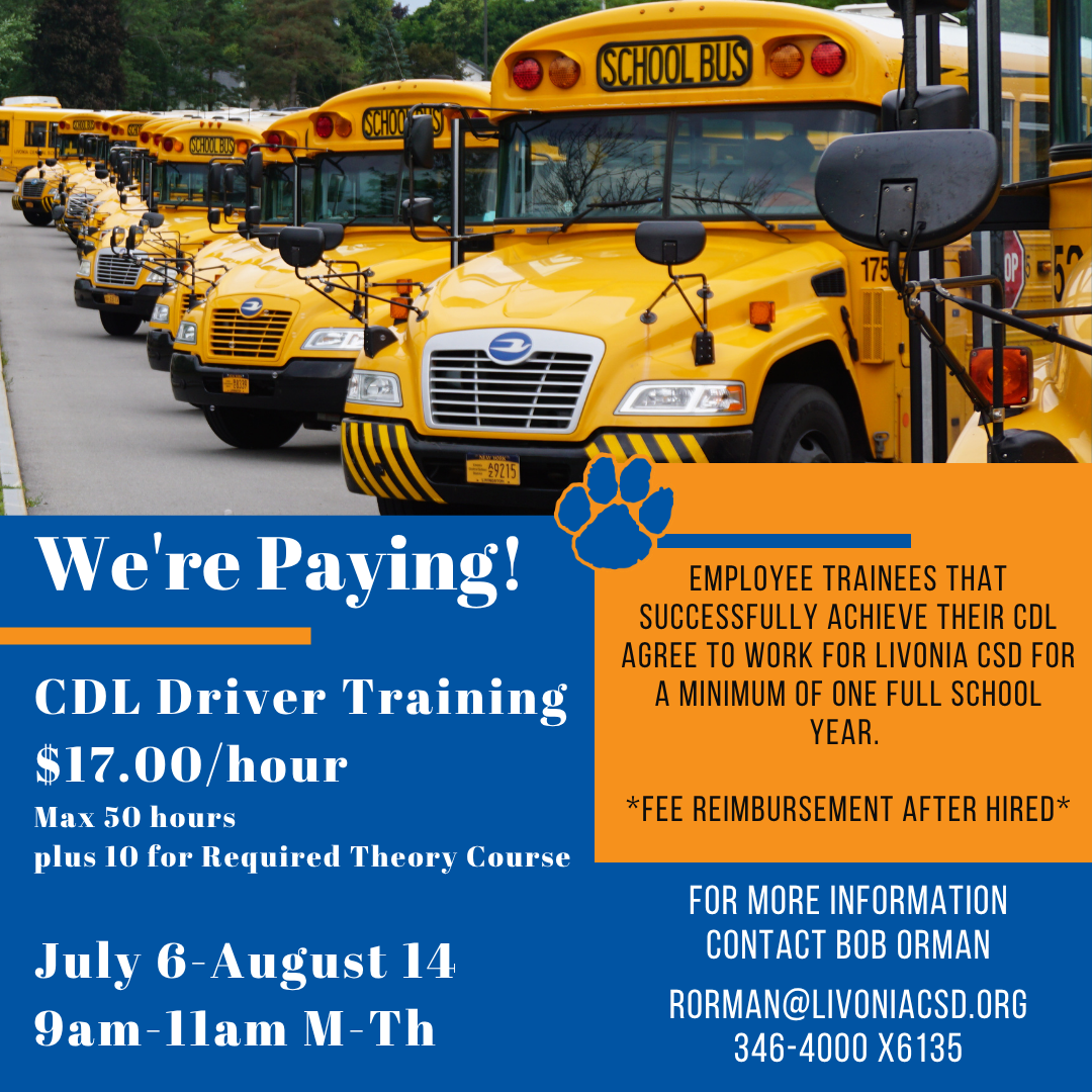 🚌 Join the Livonia CSD Transportation Team!