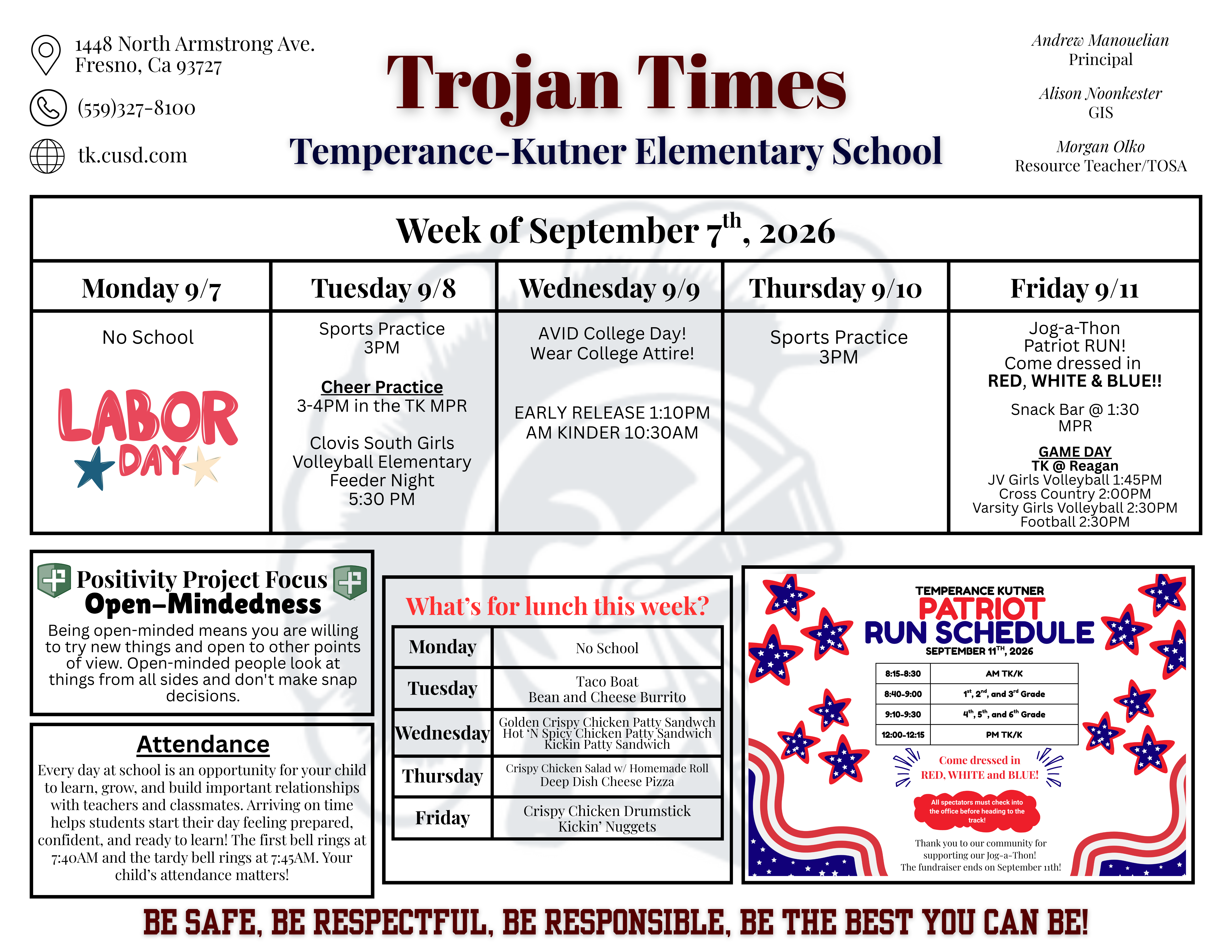 Trojan Times - Week of 9.7.26