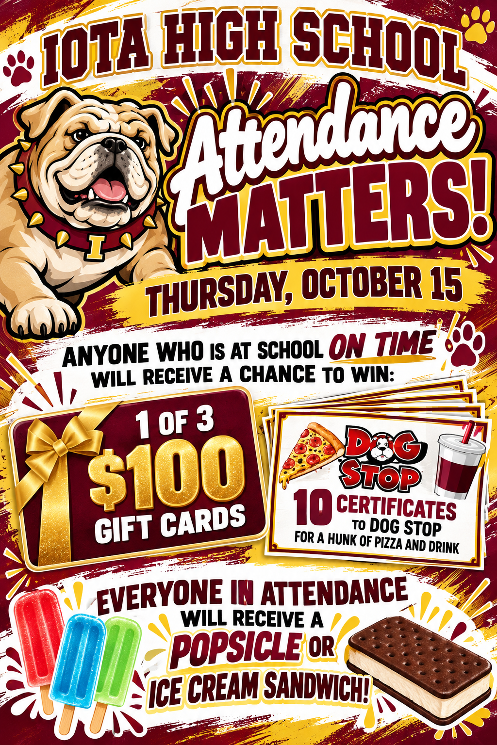 Attendance Incentives for 10/15/2026