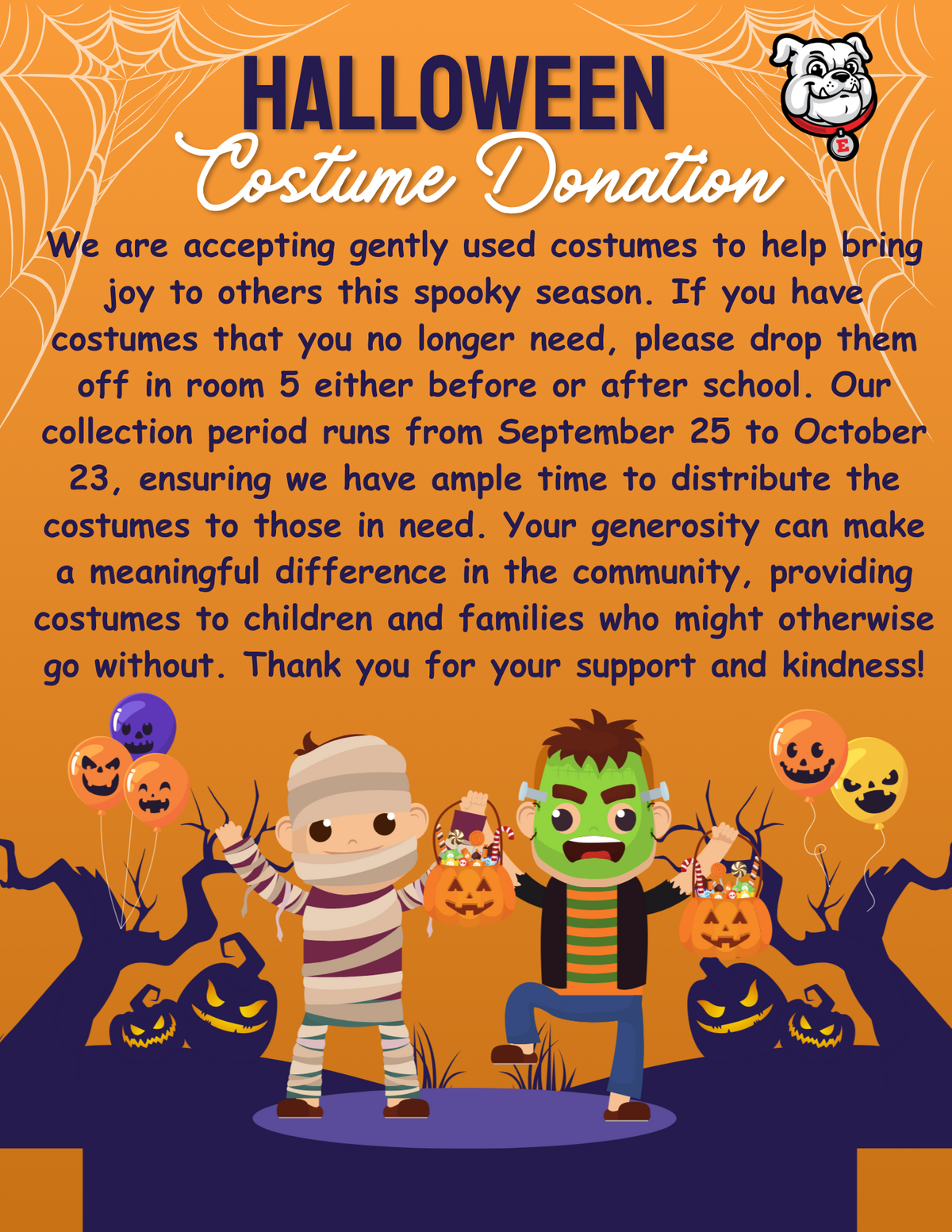 Emerson Community Closet requesting gently used Halloween Costumes