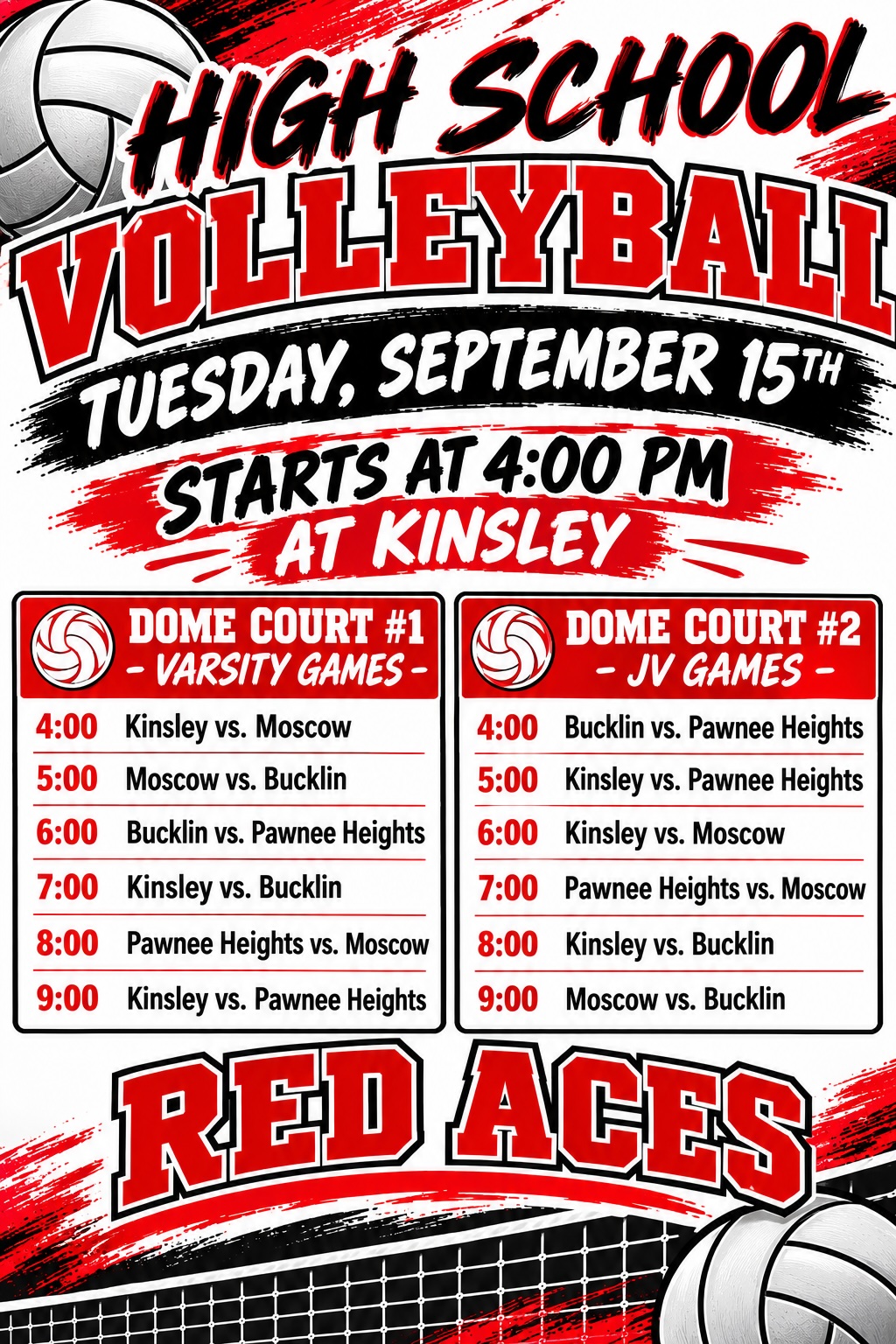 High School VB @ Kinsley 