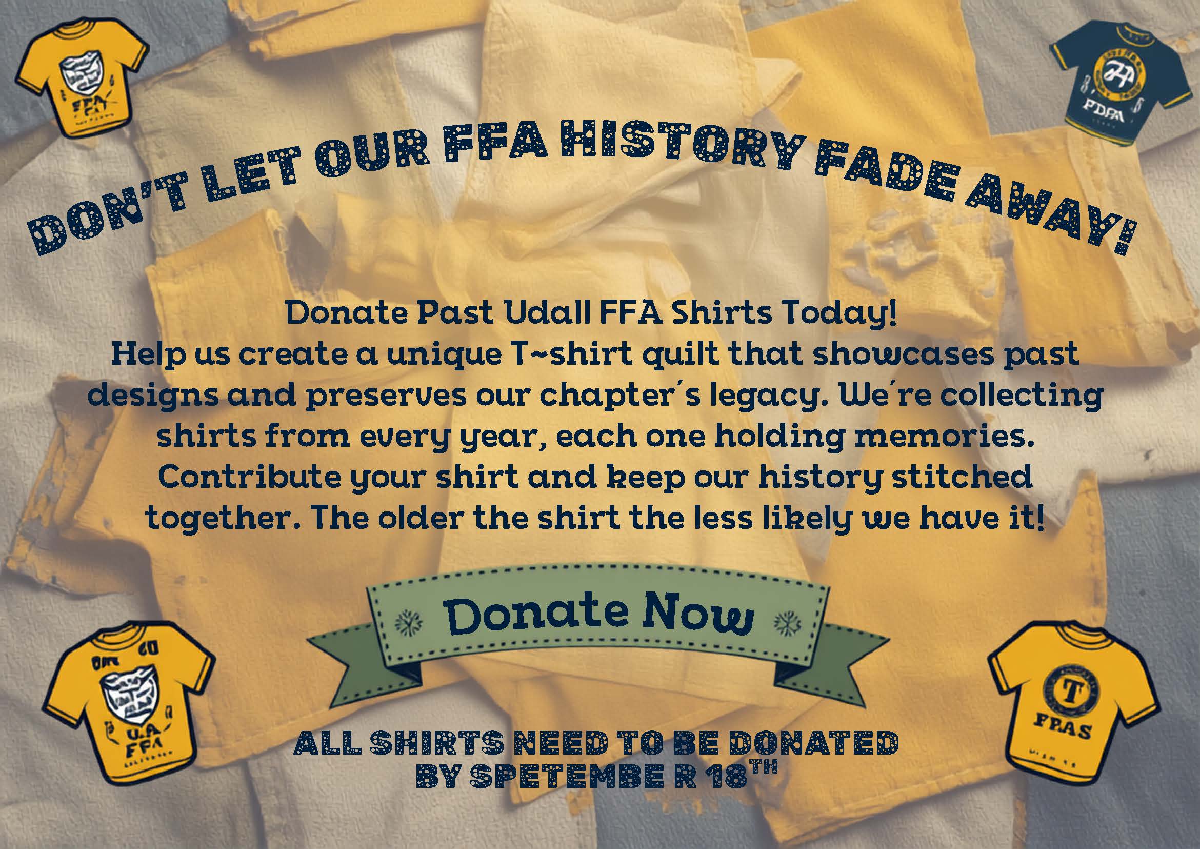 Donate Past Udall FFA Shirts Today!