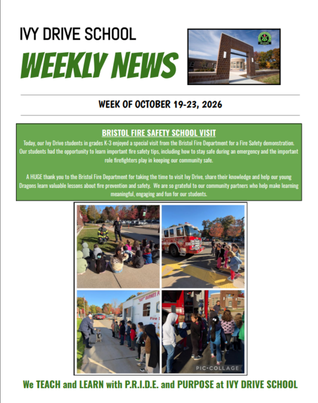 Ivy Drive Weekly News - Week of 10.19