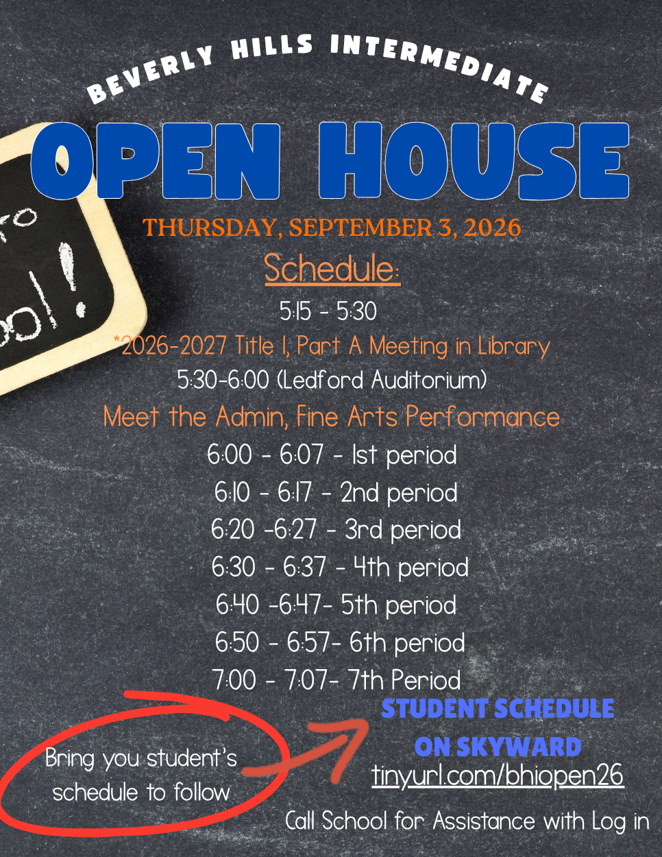 Open House Information