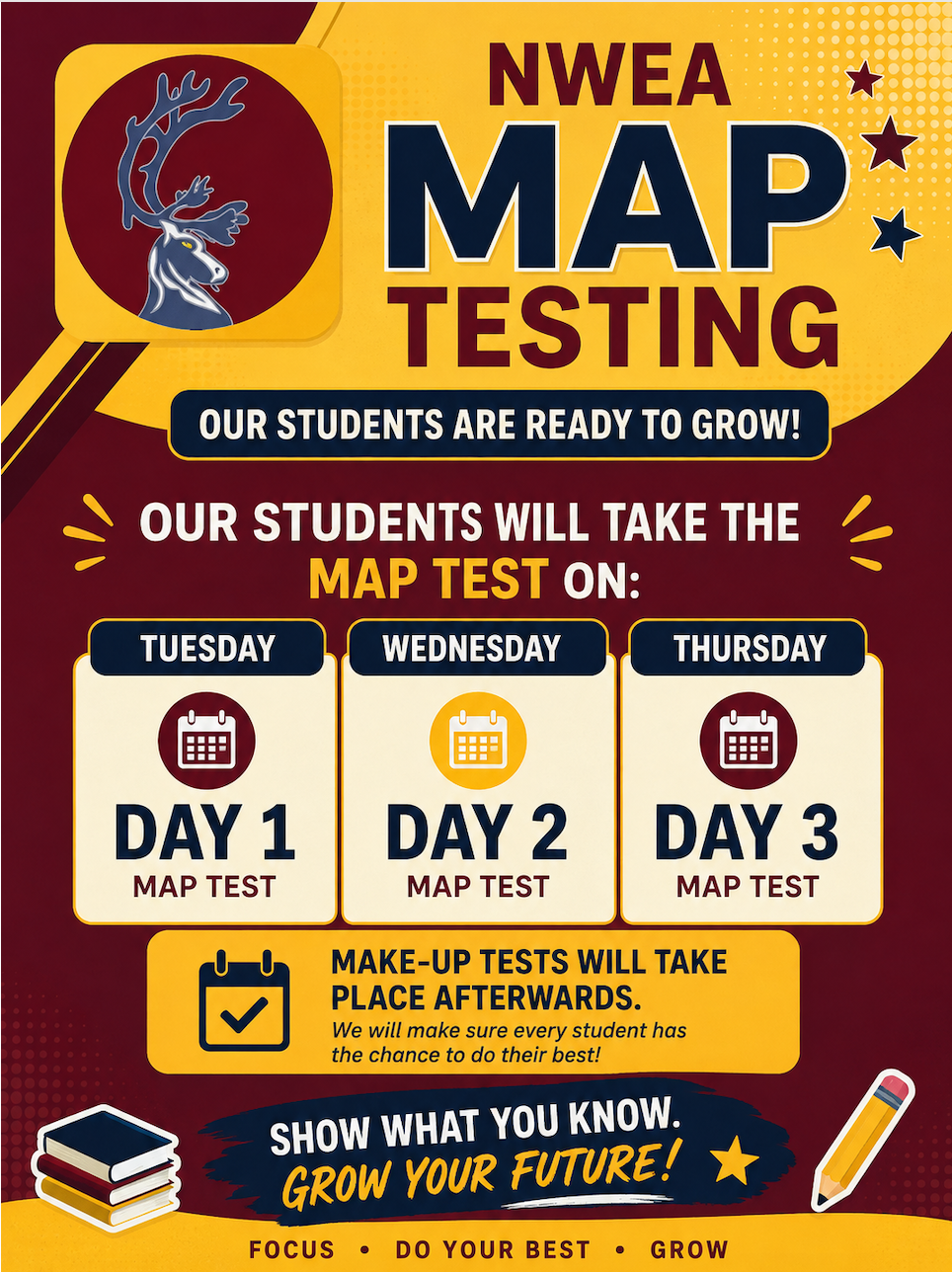 MAP Testing - T,W,TH