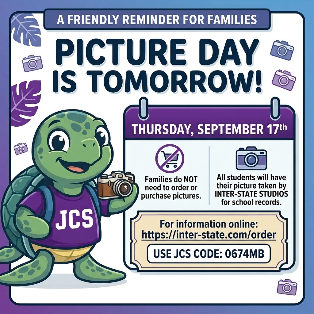 Picture Day is tomorrow, September 17th!