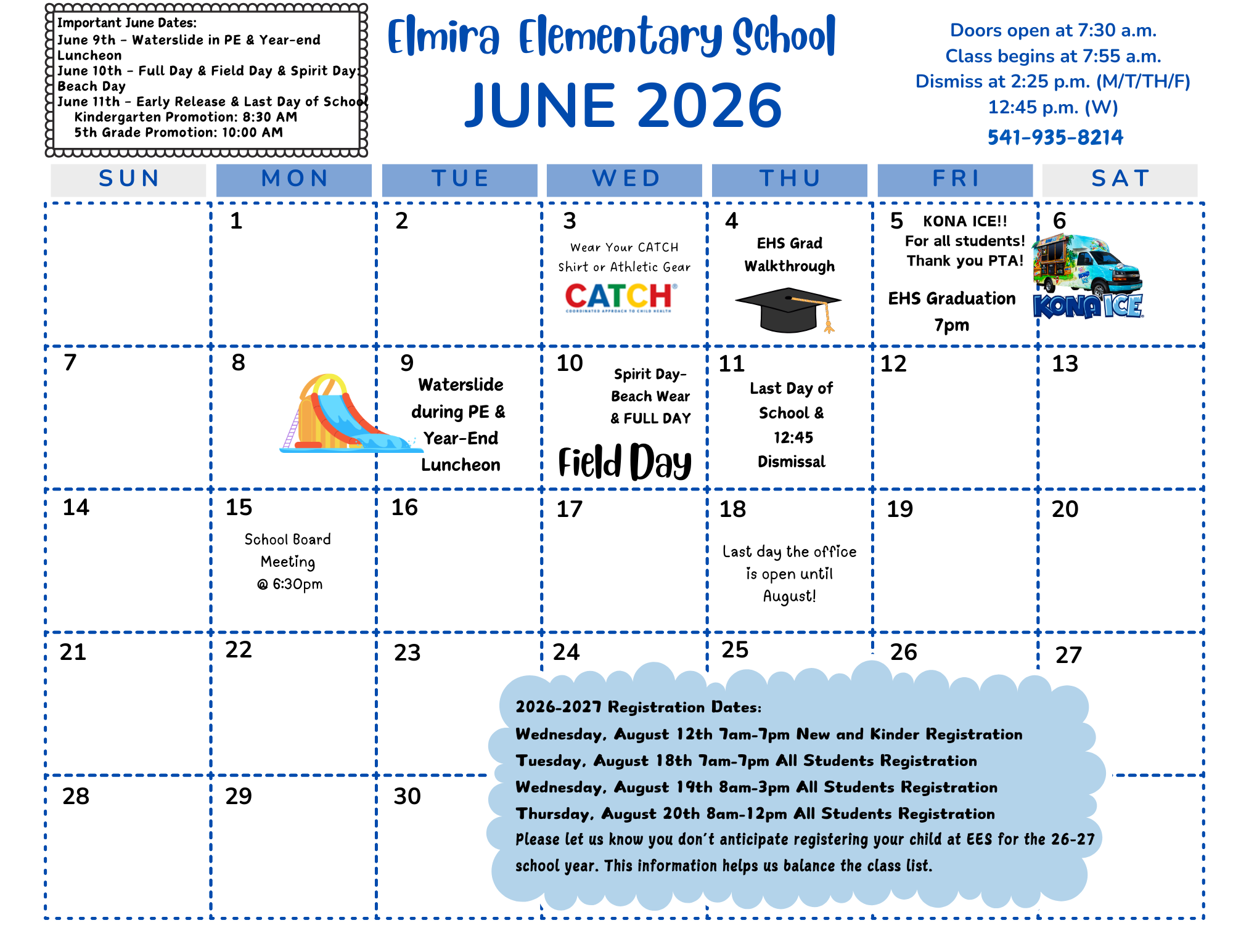 End-of-Year Information: June Calendar, Newsletter & Luncheon Schedule