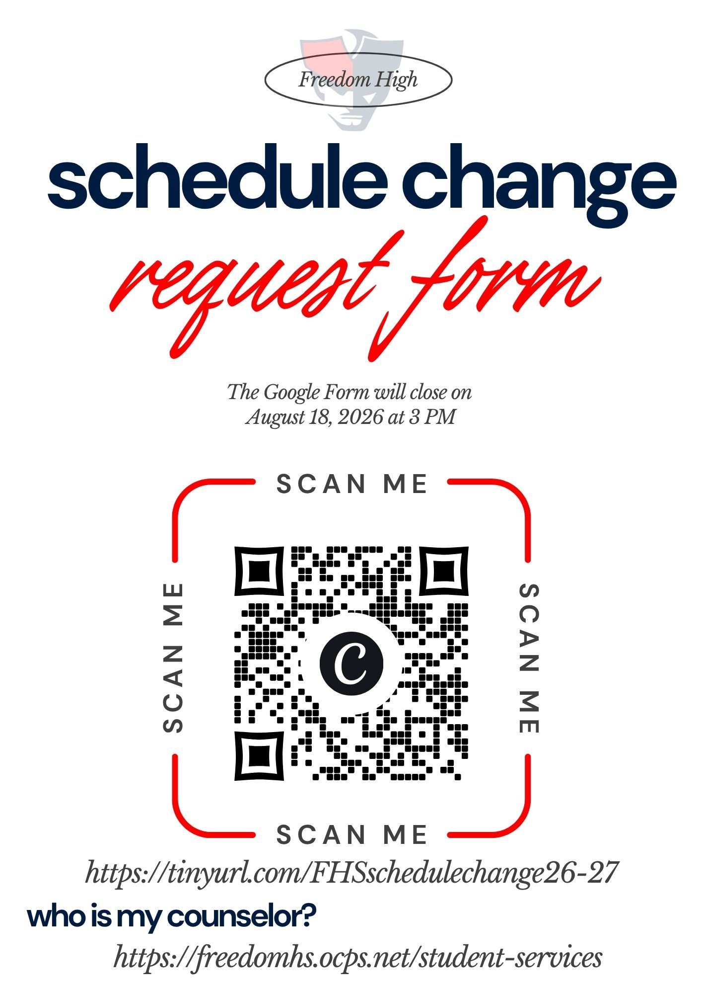 Schedule Change Request Form