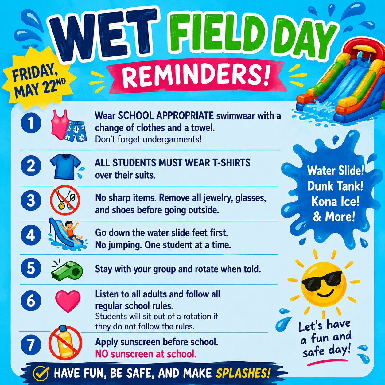 Reminder: Tomorrow is Wet Field Day