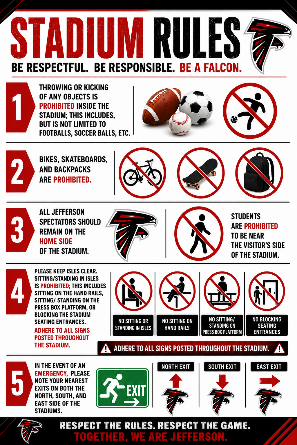 Falcon Pride Stadium Event Expectations...