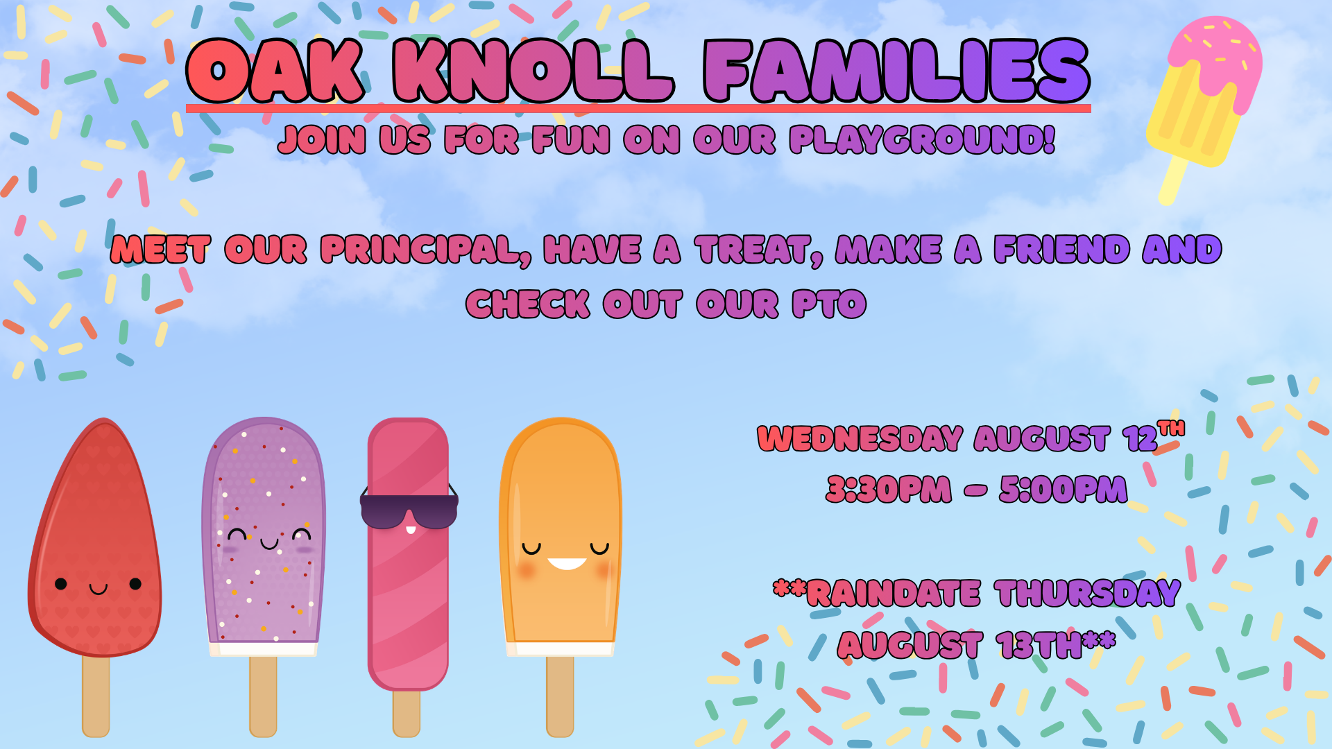 Popsicles on the Playground!