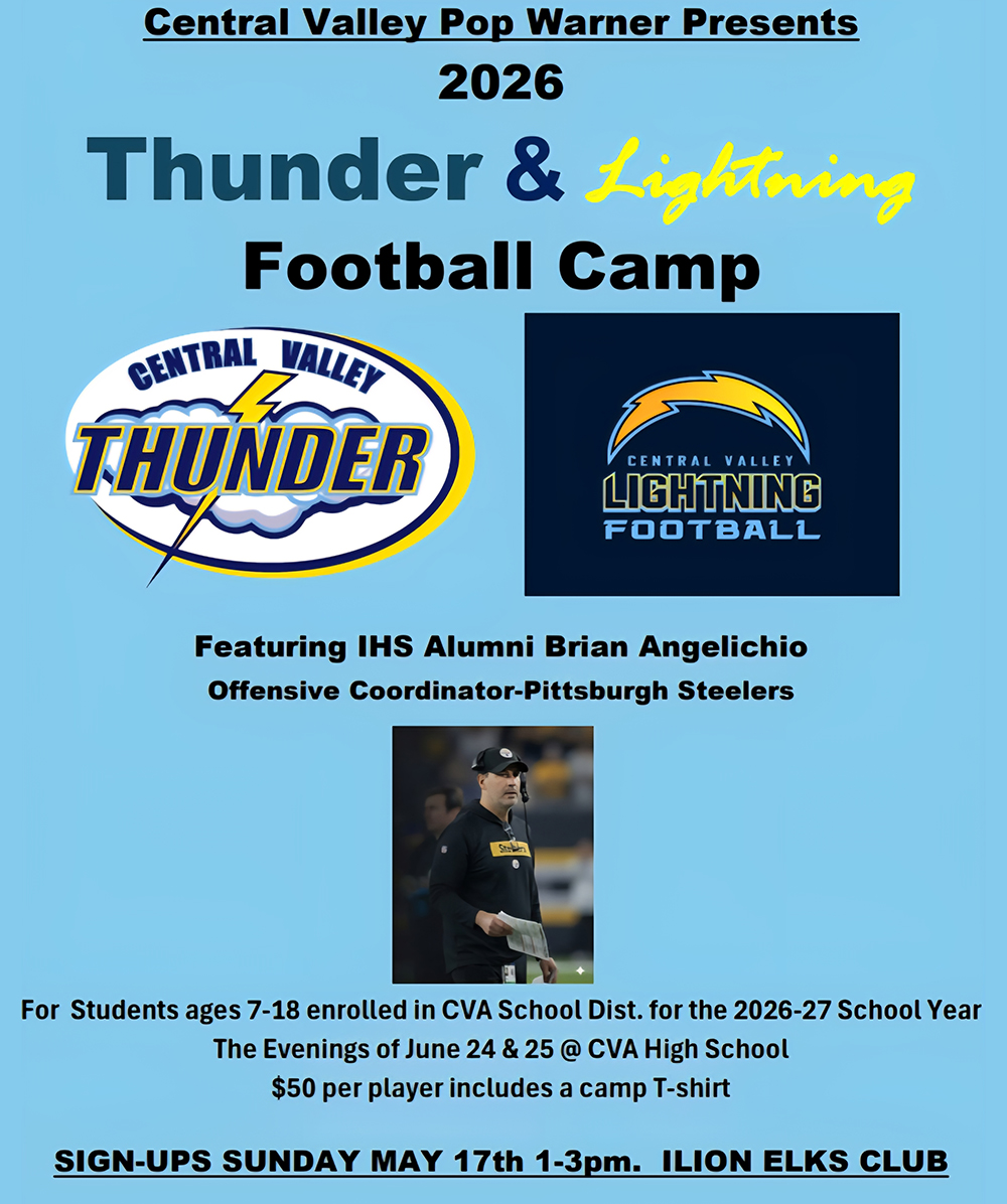 Pop Warner Football Camp June 24-25