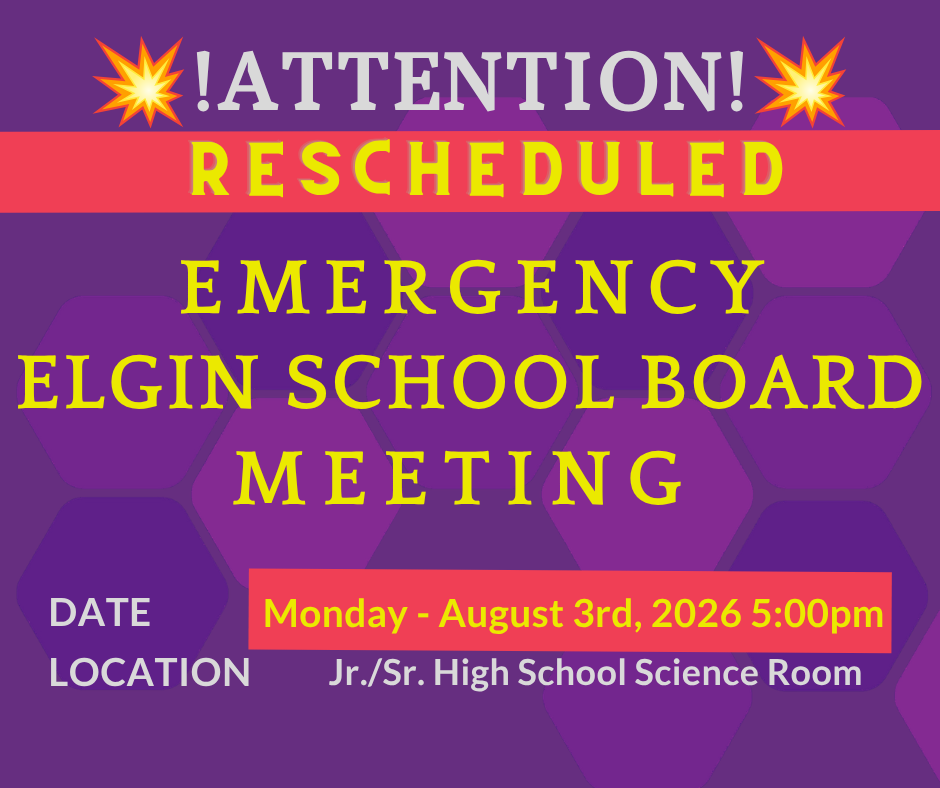 Emergency Elgin School Board Meeting