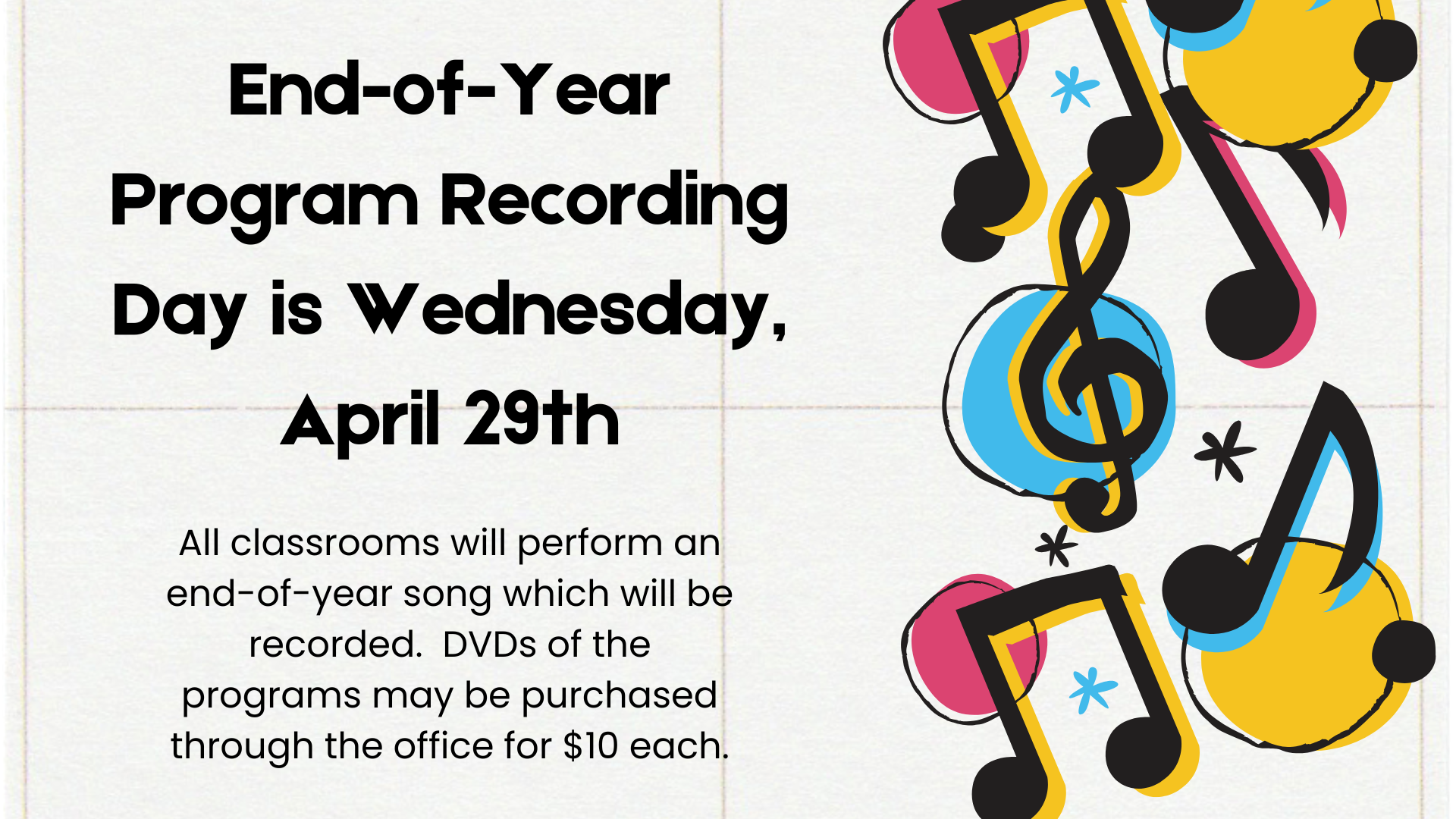 Recording Day is tomorrow!