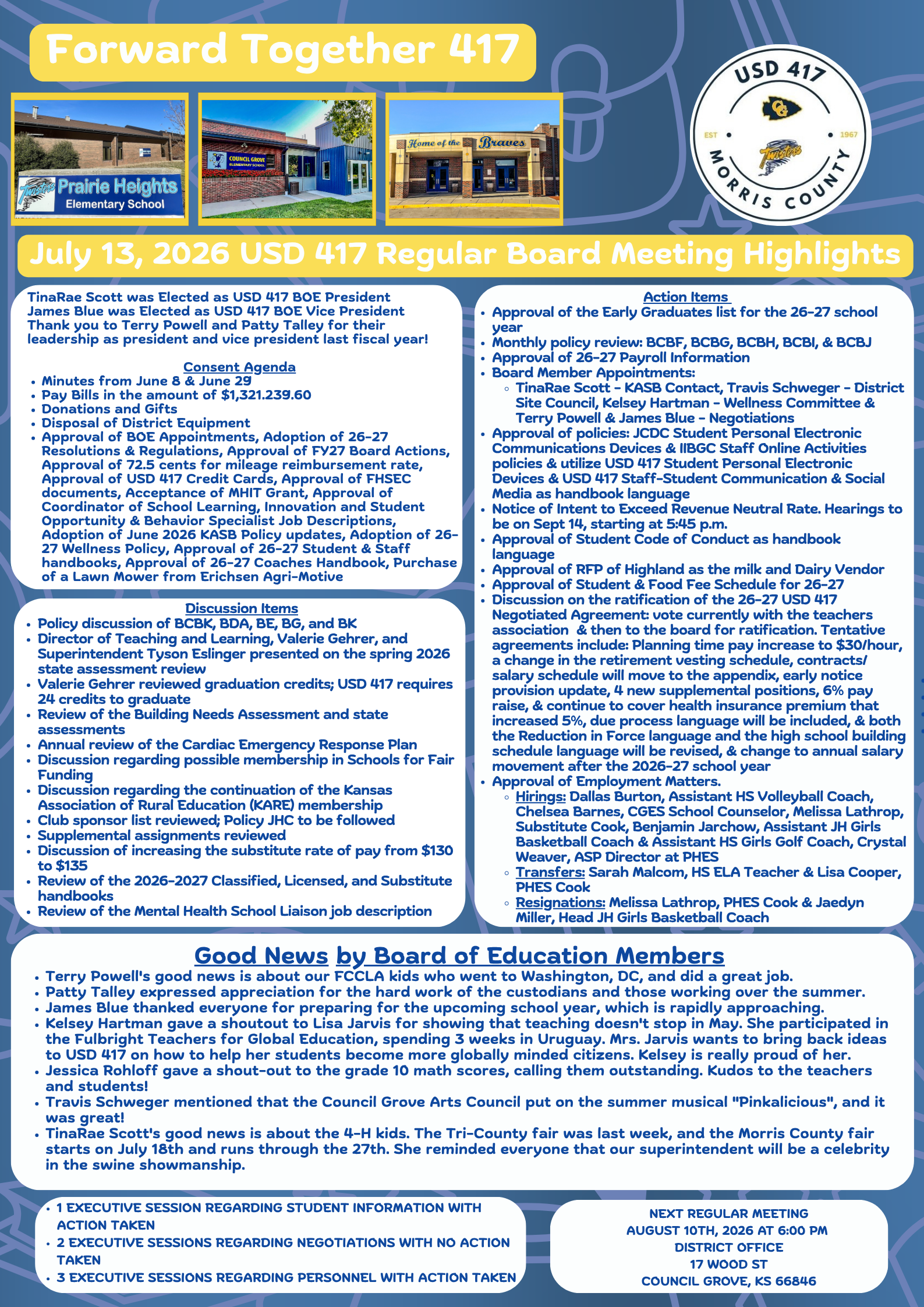 July 13 BOE Meeting Highlights