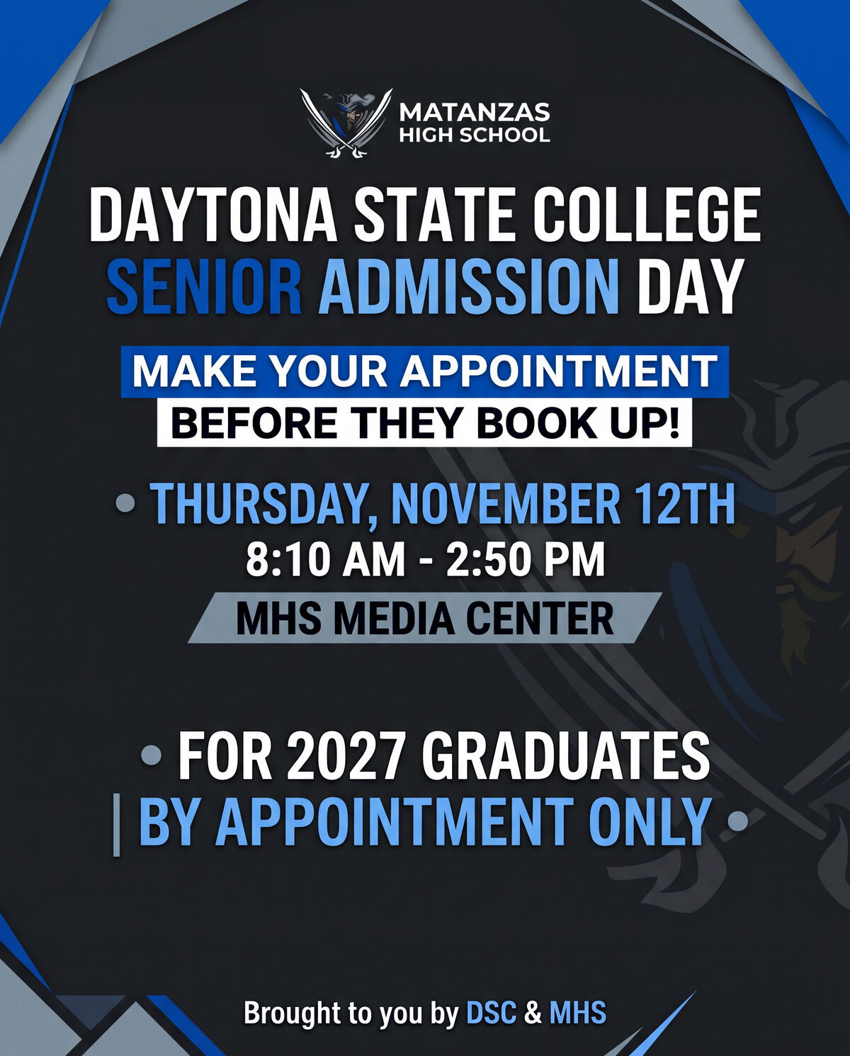 Daytona State College Senior Admission Day is coming up! 