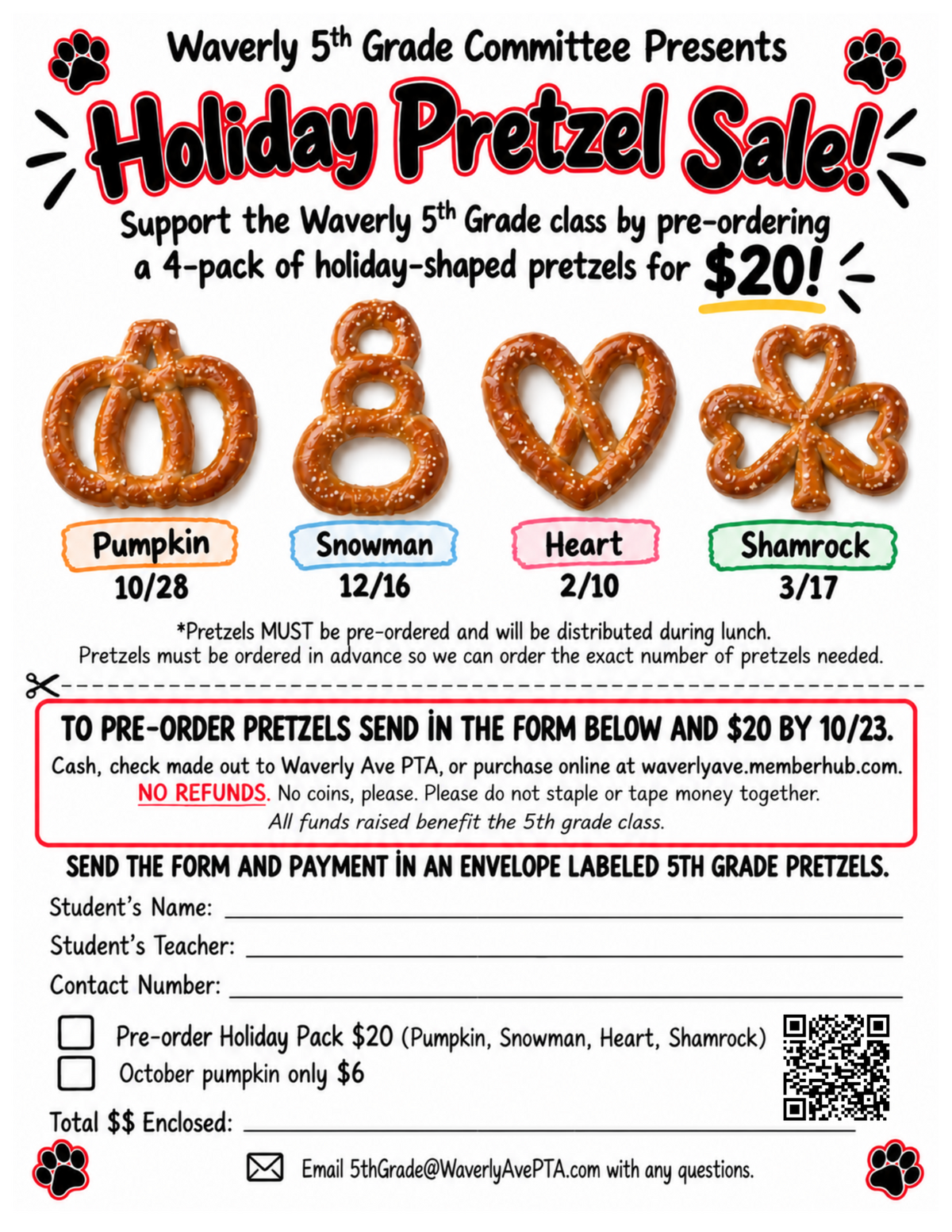 Holiday Pretzel Sale — Support Our 5th Grade Class!