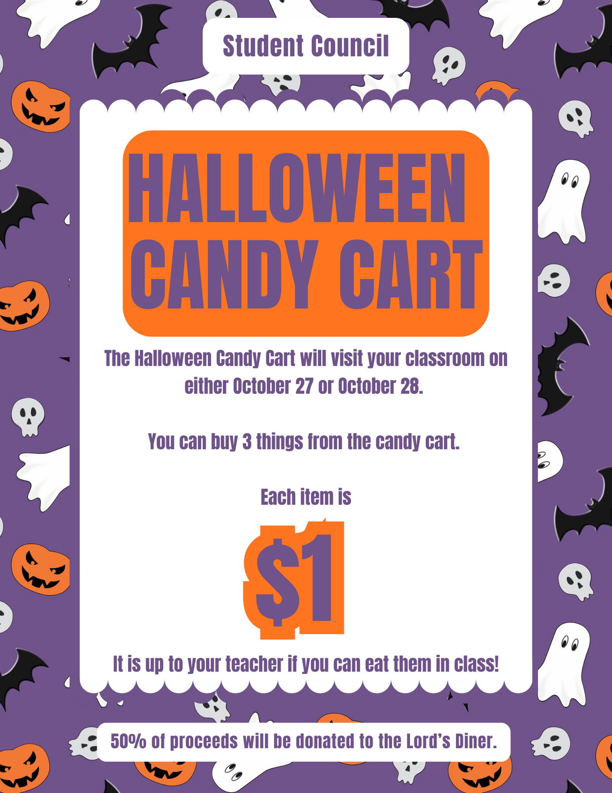 Red Ribbon Week & Halloween Candy Cart