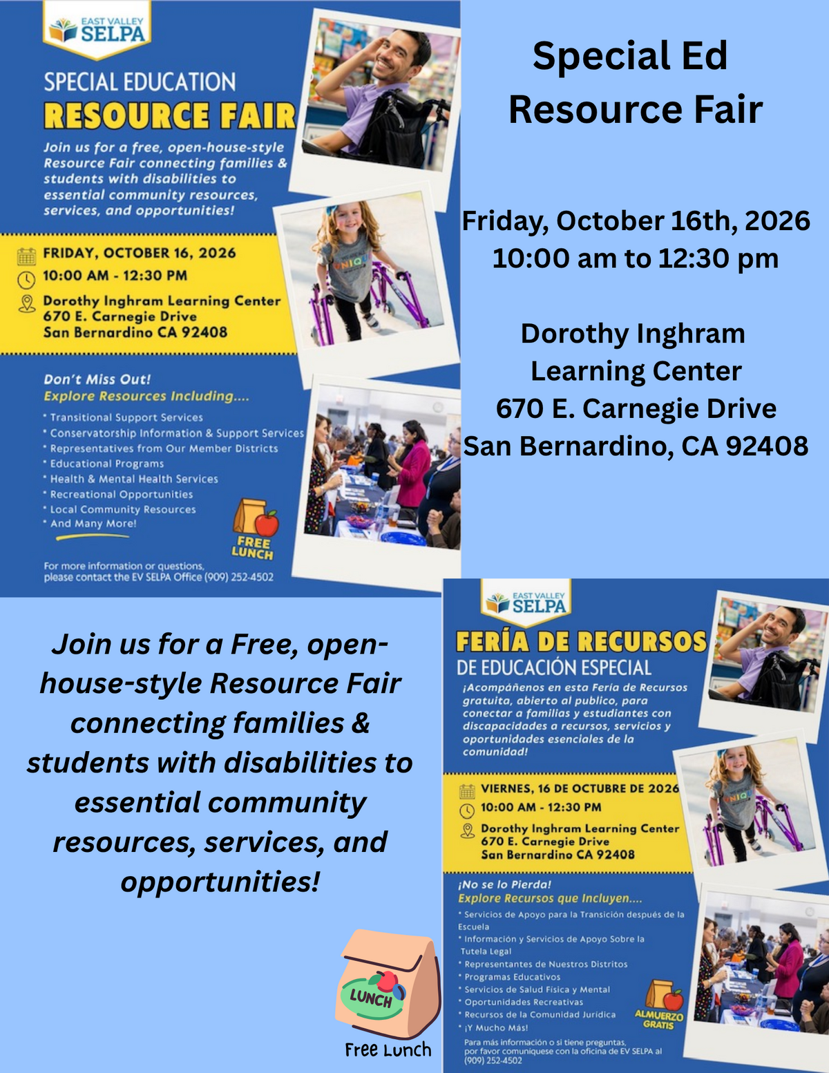 Special Ed Resource Fair-October 16th, 2026