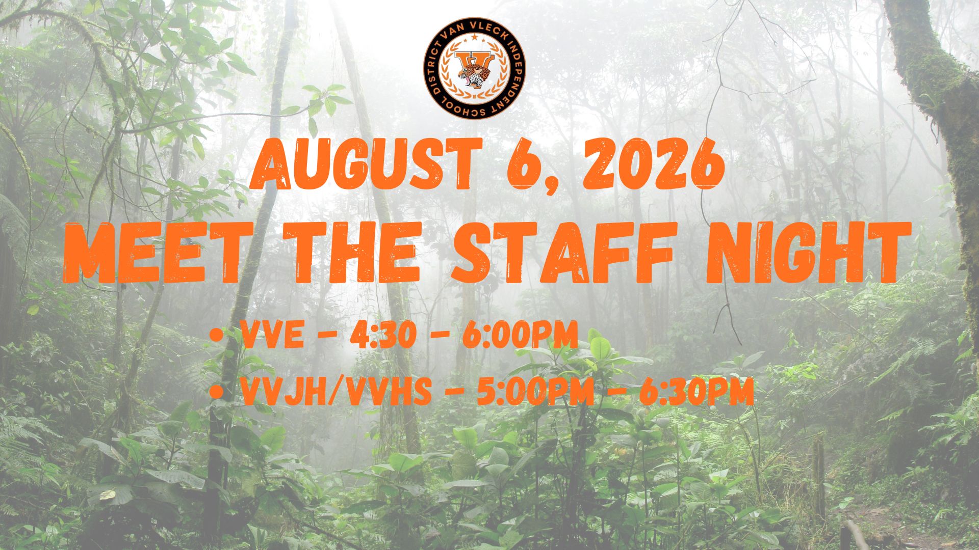 Meet The Staff Night - August 6, 2026