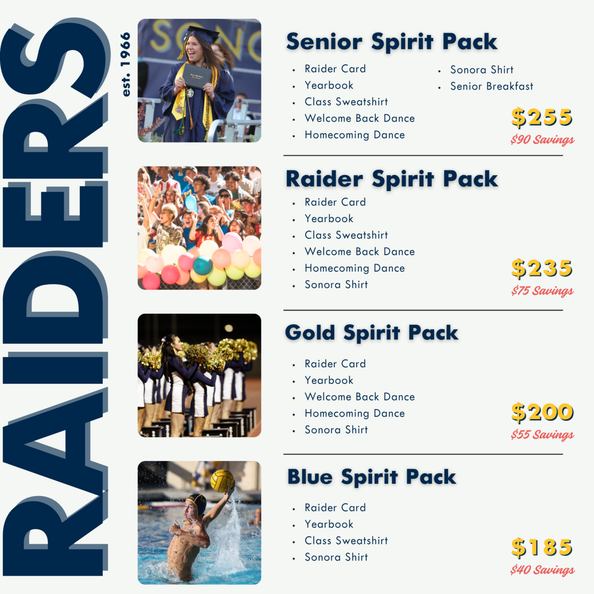 Sonora Spirit Packs 