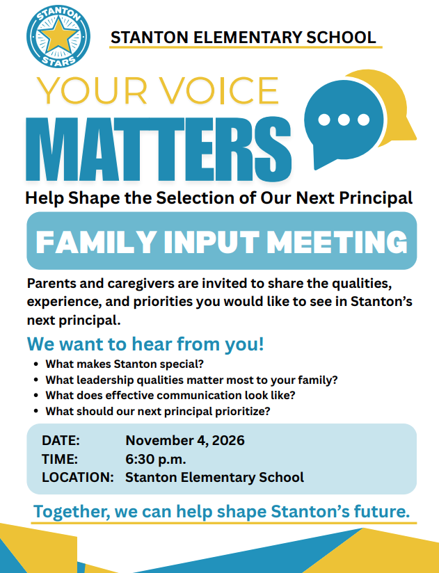 Stanton's Family Input Meeting 11/4
