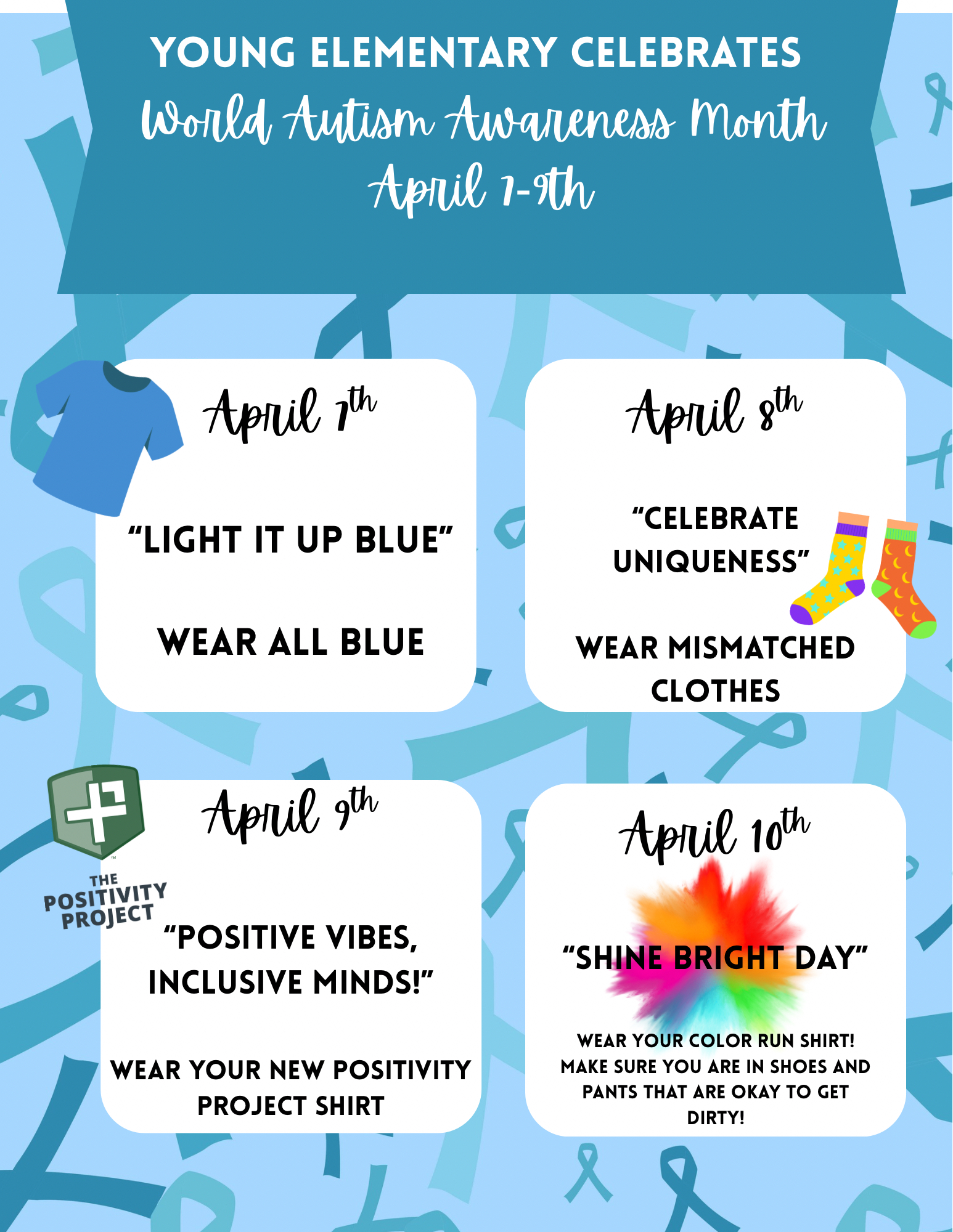 Autism Awareness Dress-up Week