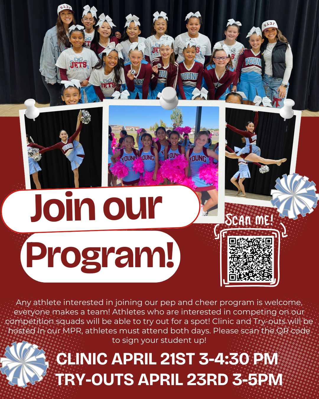 Pep & Cheer tryout clinic