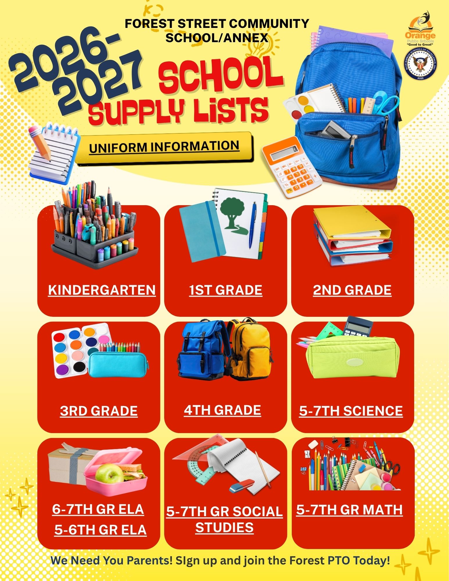 2026-2027 Classroom Supply List