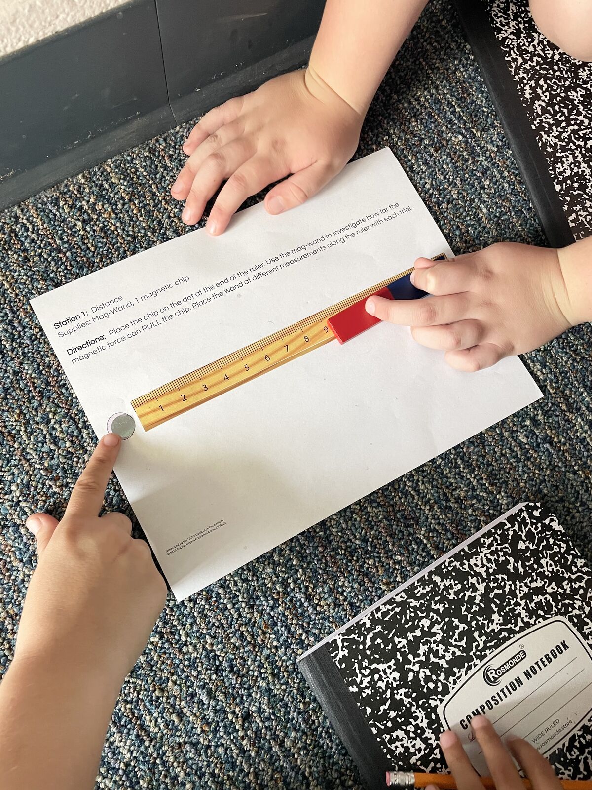 Third graders are investigating an unseen force, magnetism.